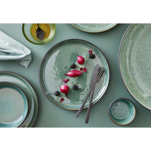 Zelený/čierny dezertný kameninový tanier ø 21 cm Gastro Green/Black – Bitz-image-1