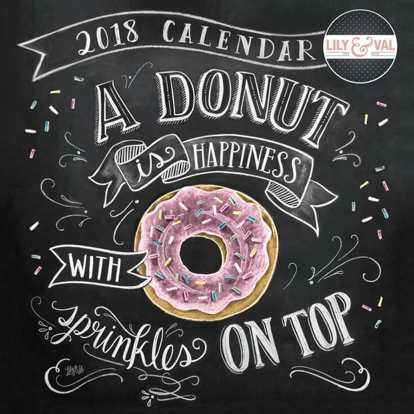 Malý nástenný kalendár na rok 2018 Portico Designs Lily & Val
