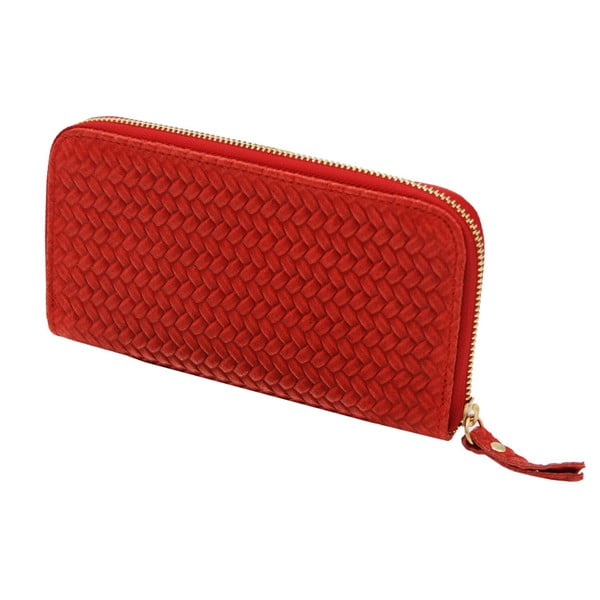Červená peňaženka z pravej kože Andrea Cardone Cahlia