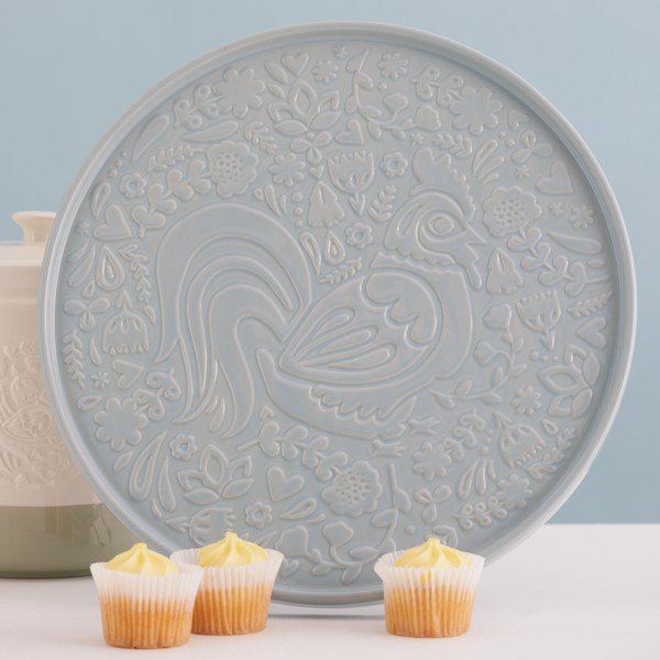 Sivomodrý servírovací keramický tanier ø 30 cm Home to Roost – Mason Cash-image-1