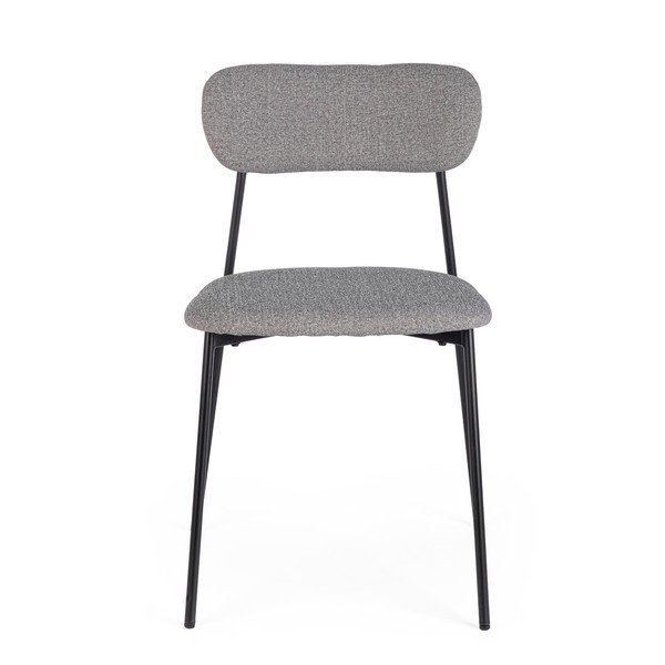 Sivá čalúnená jedálenská stolička Inka – Yes Everyday-image-2