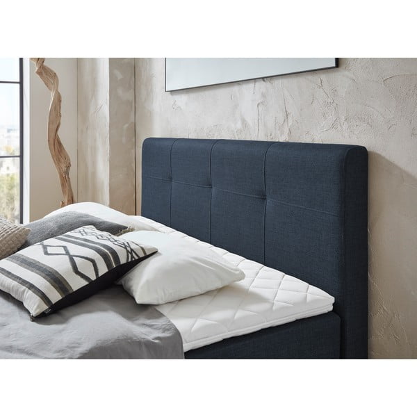 Tmavomodrá boxspring posteľ 180x200 cm ANCONA – Meise Möbel-image-1