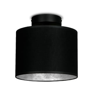 Čierne stropné svietidlo s detailom v striebornej farbe Sotto Luce MIKA XS CP, ⌀ 20 cm