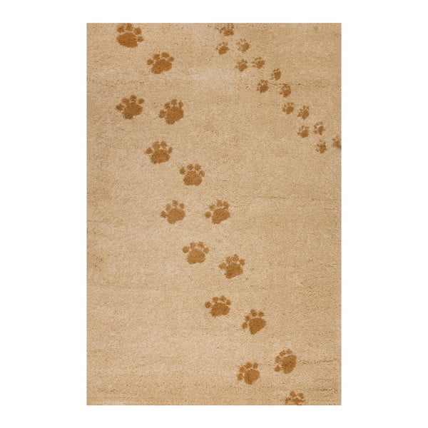Béžový koberec Art For Kids Footprints, 100 × 150 cm