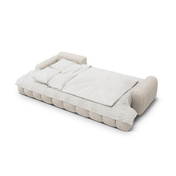 Béžová rozkladacia/s úložným priestorom rohová pohovka (ľavý roh/s leňoškou) Linz – Cosmopolitan Design-image-4