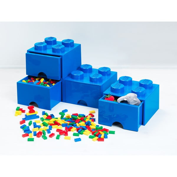 Modrý stolový box so zásuvkou LEGO®, 31 x 16 cm-image-2