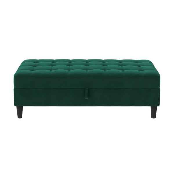 Zelená zamatová podnožka Presley – Støraa