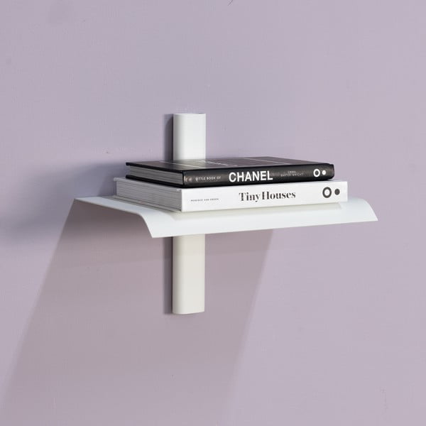 Biela kovová polica 28 cm Hola – Spinder Design-image-1