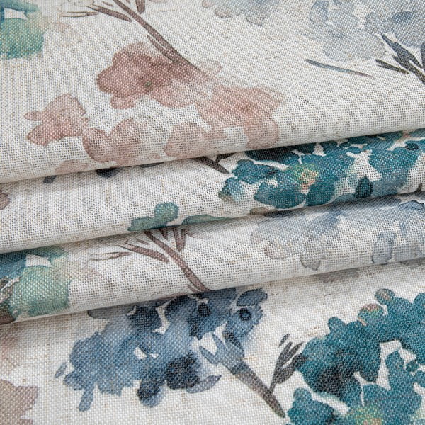 Svetlomodrý/krémovobiely záves 135x250 cm Flosi – Restilo-image-3