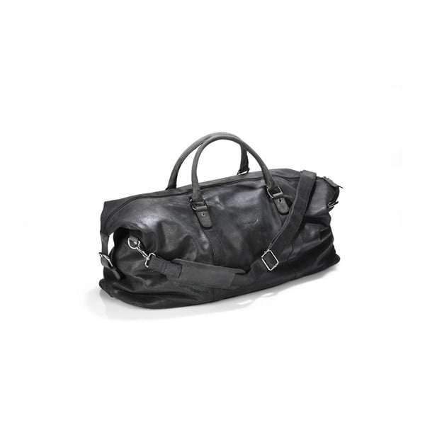 Čierna pánska kožená taška do ruky Packenger Sport