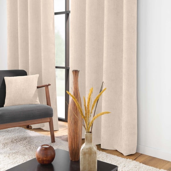 Béžový záves zo ženilky 140x260 cm Leo – douceur d'intérieur-image-1