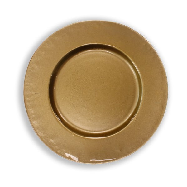 Sklenený tanier v zlatej farbe Brandani Sottopiatto, ⌀ 32 cm