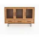 Vitrína z dubového dreva v prírodnej farbe 144x95 cm Abies - The Beds