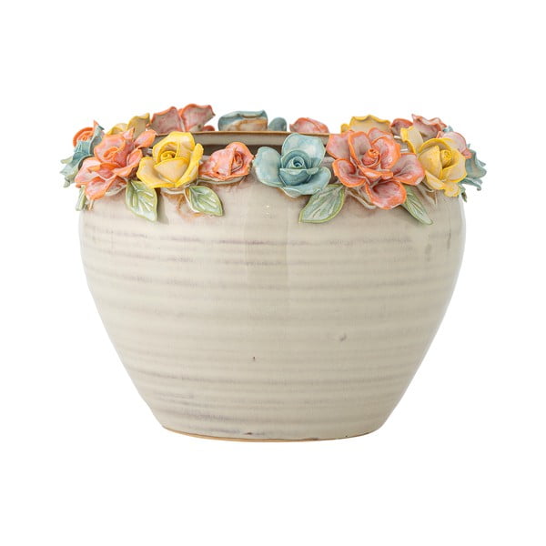 Kameninový ručne maľovaný obal na kvetináč ø 19,5 cm Eanna – Bloomingville