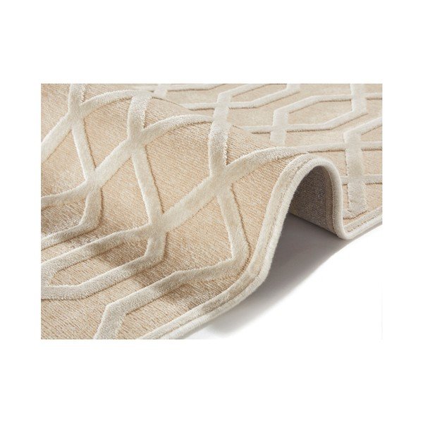 Krémovobiely koberec z viskózy Mint Rugs Caine, 160 × 230 cm-image-2