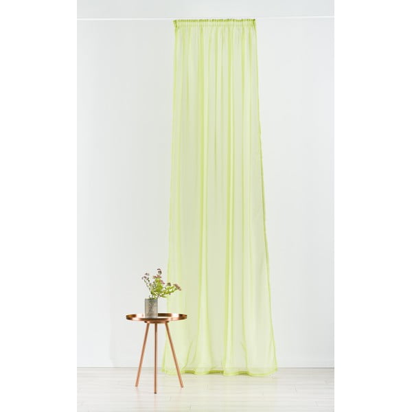 Žlto-zelená záclona 300x245 cm Voile - Mendola Fabrics