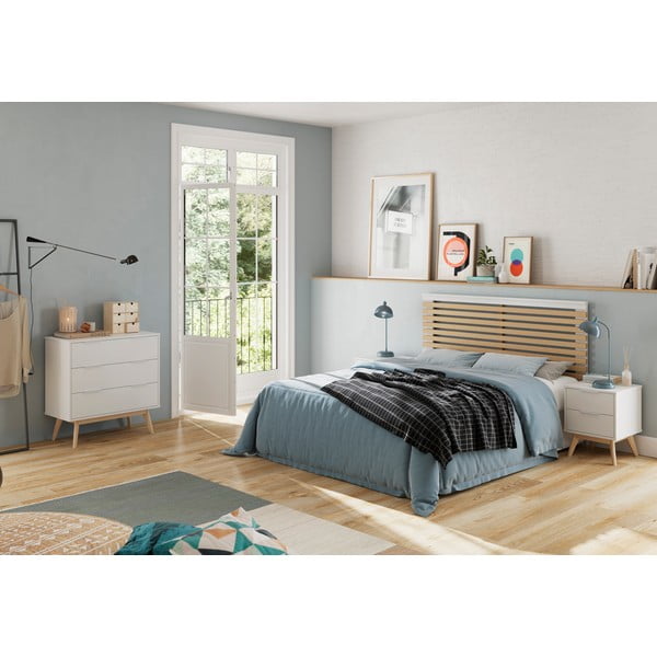 Biela nízka komoda 80x83 cm Campus – Marckeric-image-1