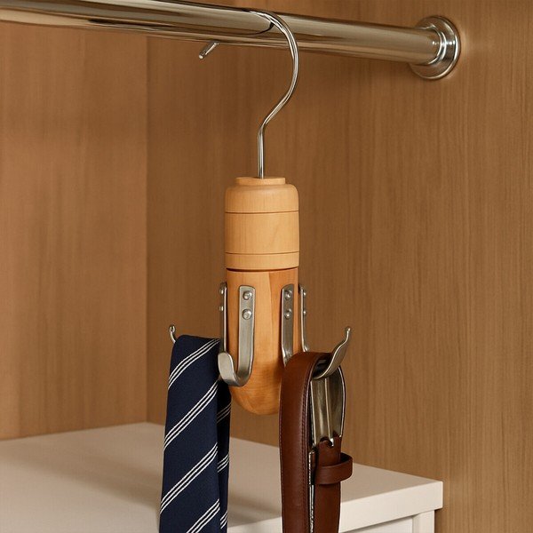 Závesný drevený vešiak na kravaty a opasky The Dandy – Premier Housewares-image-3