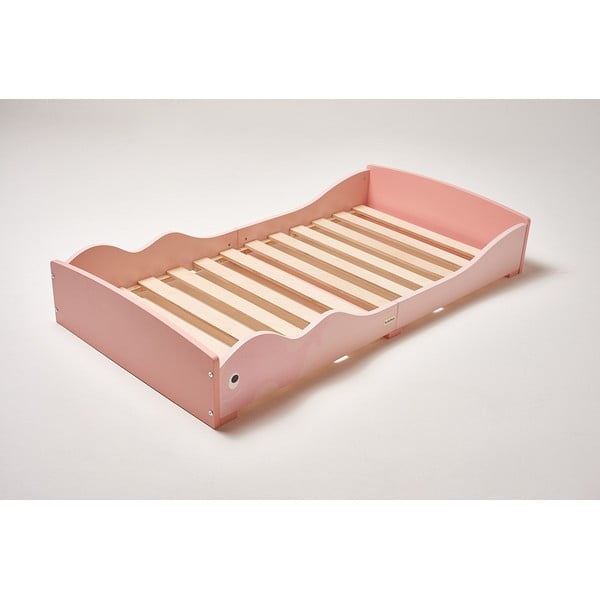 Ružová detská posteľ 70x140 cm Whale - Rocket Baby-image-1