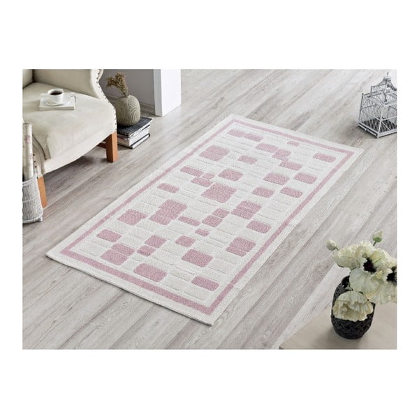 Koberec Pink Tiles, 80 x 200 cm