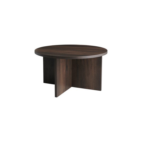 Hnedý okrúhly konferenčný stolík z MDF ø 85 cm Poppy – Ellos Home