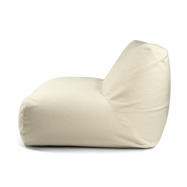 Krémový sedací vak z textílie buklé Sofa Tube 160 – SLOWDOWN-image-3