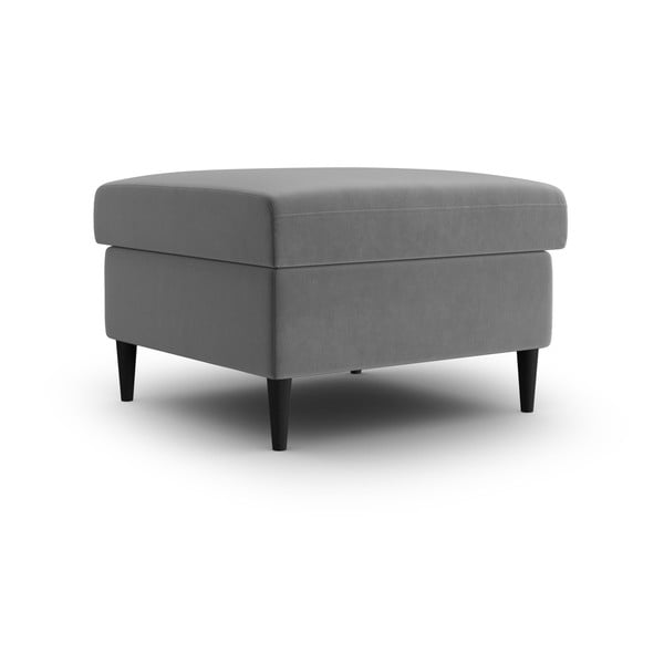 Svetlosivá zamatová podnožka Kyoto – Cosmopolitan Design-image-1