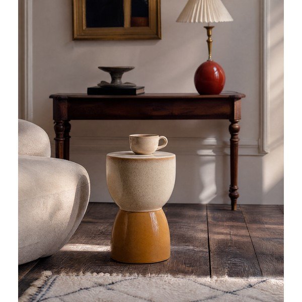 Keramický okrúhly odkladací stolík ø 28,5 cm Finca – Light & Living-image-3