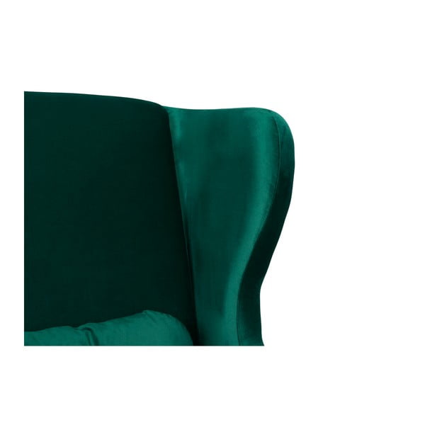 Tmavozelené kreslo ušiak Skandic Ingrid Green-image-3