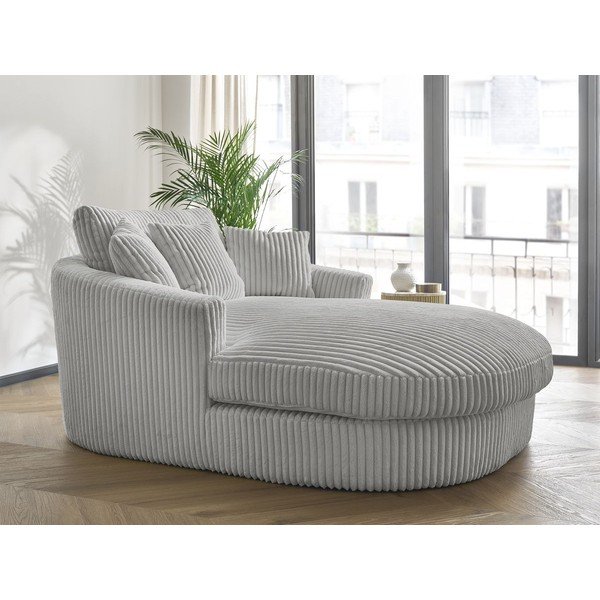 Sivé menčestrové kreslo Belem – Bobochic Paris-image-1