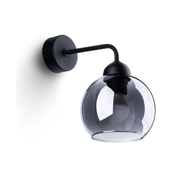 Čierne nástenné svietidlo ø 15 cm Grande – Sollux