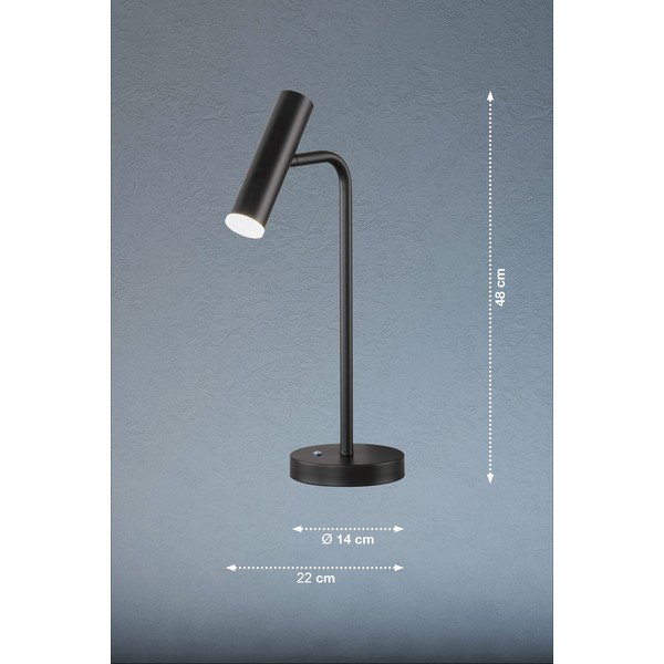 Čierna LED stmievateľná stolová lampa (výška 48 cm) Stina – Fischer & Honsel-image-4