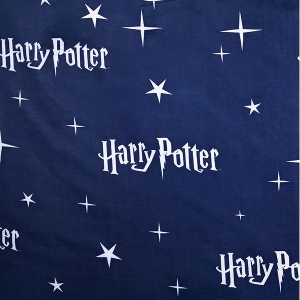 Tmavomodrá/sivá detská obliečka na jednolôžko z mikrovlákna 140x200 cm Harry Potter "Hogwarts Night" – Jerry Fabrics-image-4