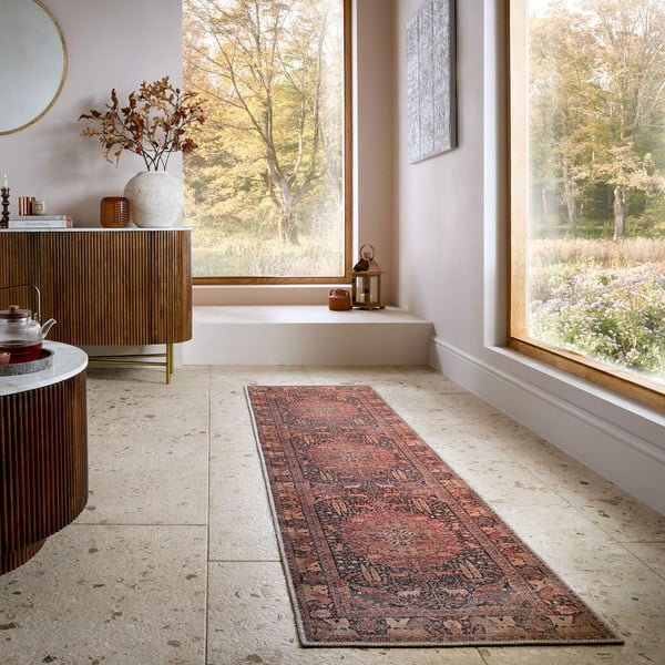 Vínovočervený prateľný behúň 60x230 cm Nico Global – Flair Rugs-image-1