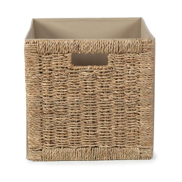 Úložný box z morskej trávy v prírodnej farbe 30x30x30 cm – Compactor