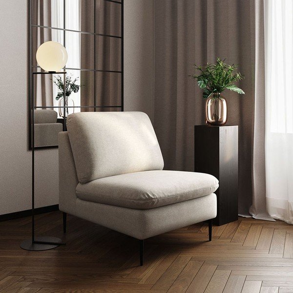 Béžové ženilkové kreslo Belle – Rodier-image-1