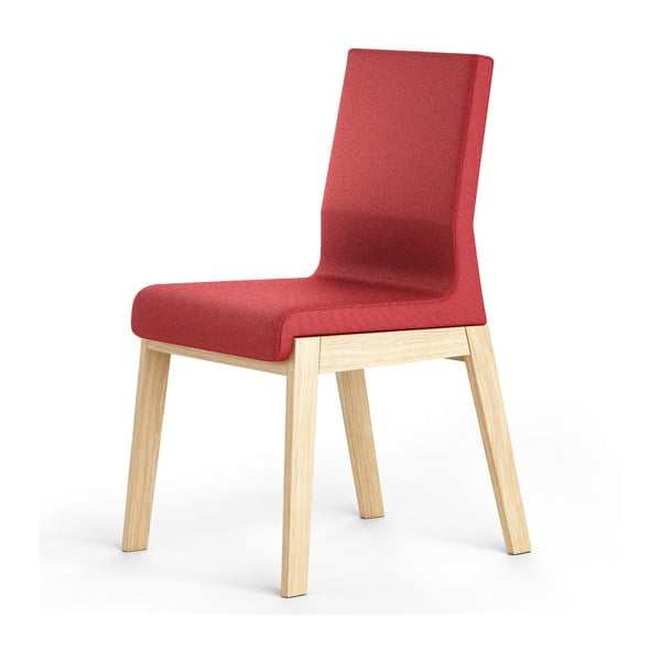 Červená stolička z dubového dreva Absynth Kyla
