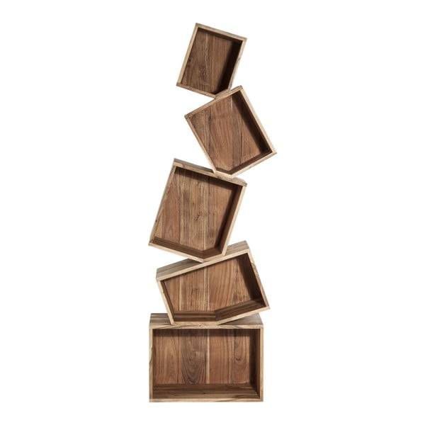 Knižnica z agátového dreva Kare Design Balance