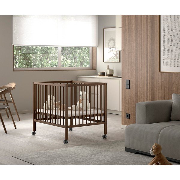 Hnedá detská ohrádka z bukového dreva 95x75 cm Dino – Vipack-image-1