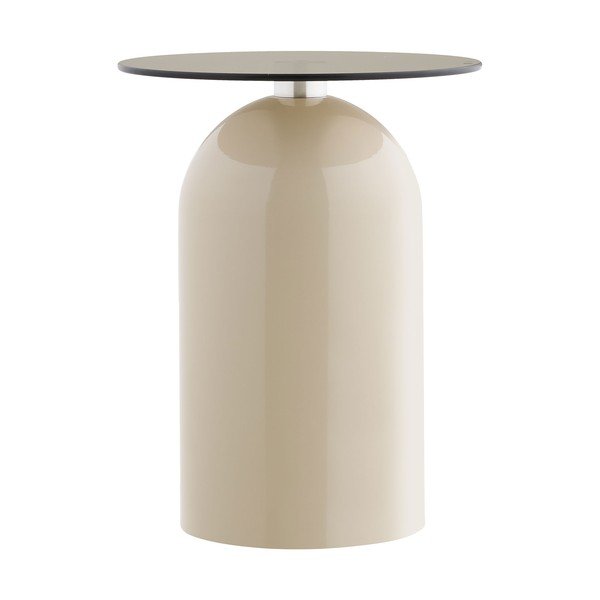 Okrúhly odkladací stolík so sklenenou doskou ø 40 cm Ravello – House Nordic