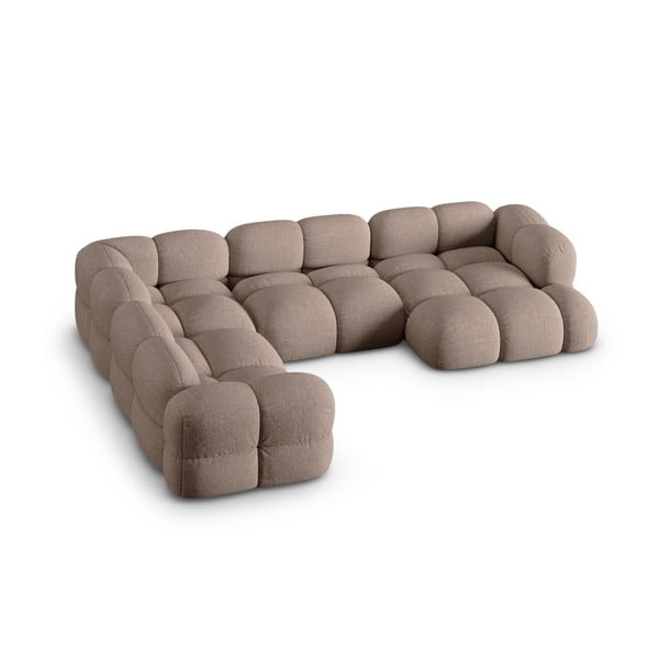 Hnedá rohová pohovka (ľavý roh/do tvaru "U") Loretto – Cosmopolitan Design