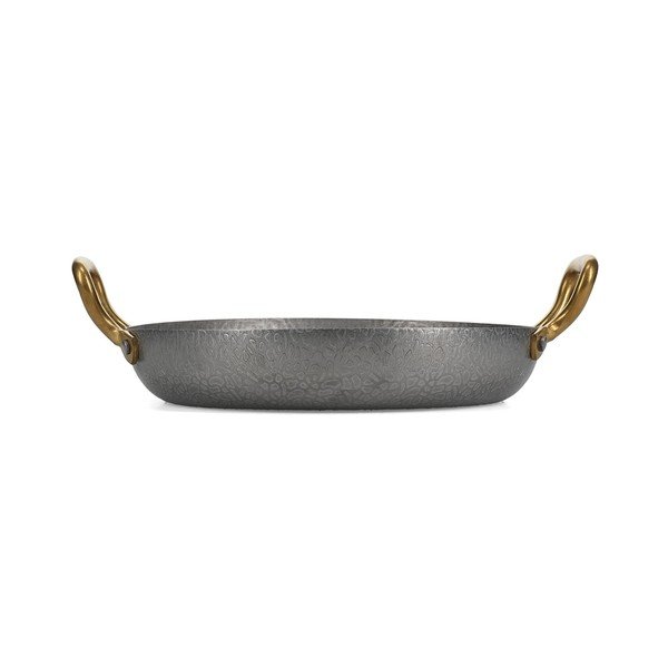 Servírovací kovový tanier v striebornej farbe ø 24 cm Serve – BonBistro-image-3