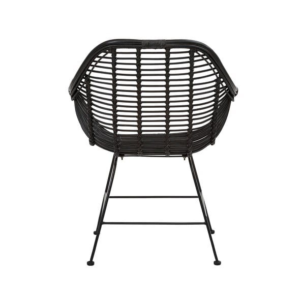 Čierne ratanové jedálenské stoličky v súprave 2 ks Kiran - Støraa-image-2