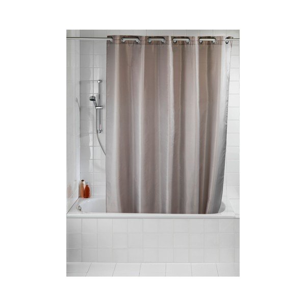 Sivobéžový sprchový záves Wenko Comfort Flex, 180 × 200 cm-image-1