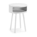 Biely odkladací stolík s úložným priestorom Kave Home Bruk