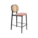 Čierna/svetloružová barová stolička 94 cm Spike - Zuiver