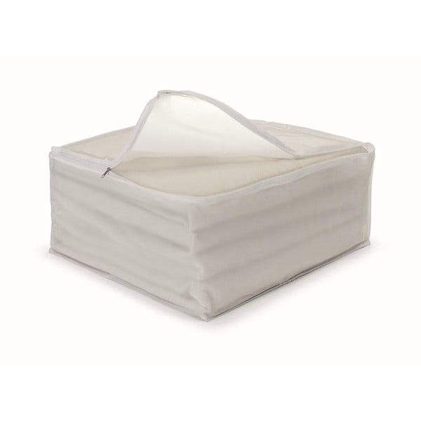 Biely uložný box na prikrývky Cosatto Ice, 45 × 45 cm