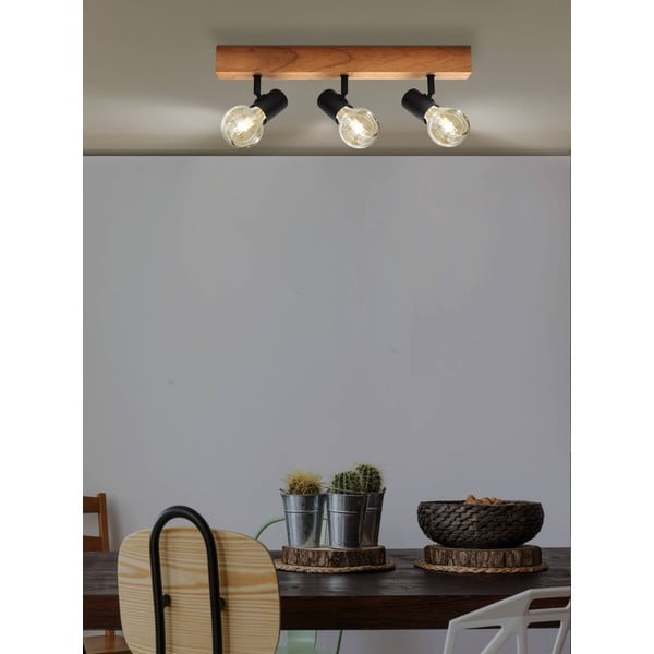 Stropné svietidlo v čiernej a prírodnej farbe 5x48 cm TOWNSHEND 3 – EGLO-image-1
