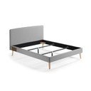 Sivá dvojlôžková posteľ Kave Home Lydia, 160×200 cm