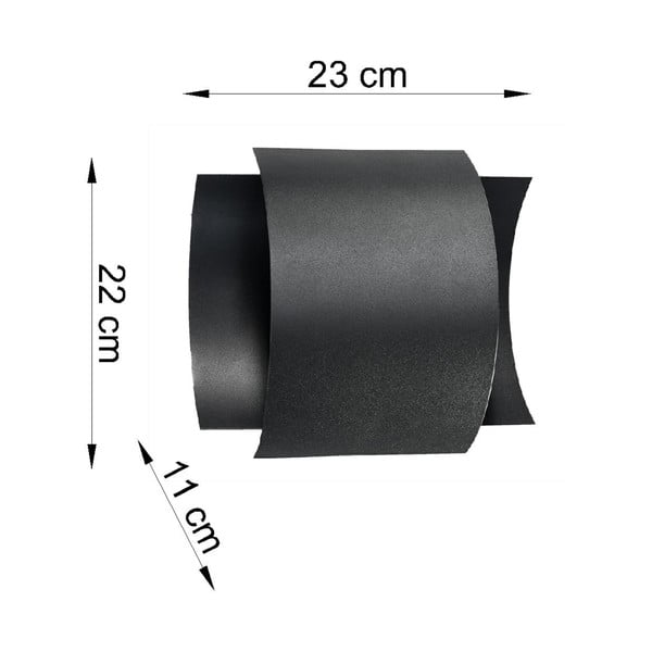 Čierne nástenné svietidlo Sollux Forgmi-image-2